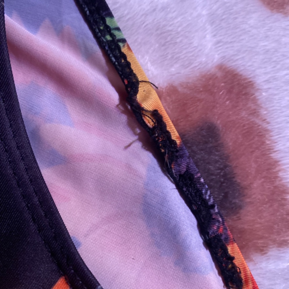 Orange Sunflower Tummy Control Two piece Bikini Bathing suit - Picture 11 of 15